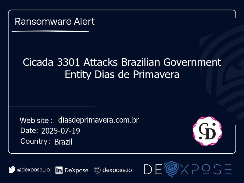 Cicada 3301 Attacks Brazilian Government Entity Dias de Primavera