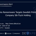 Akira Ransomware Targets Swedish Printing Company Sib-Tryck Holding