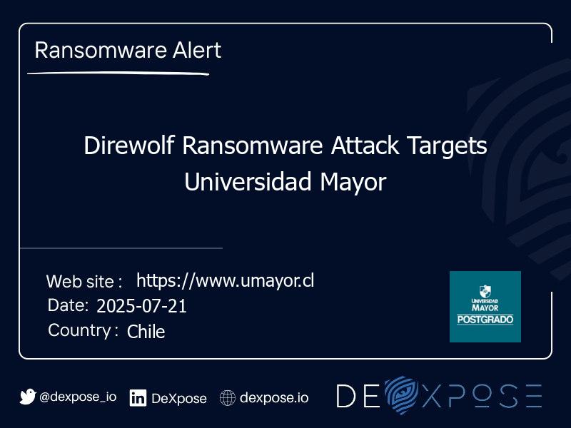Direwolf Ransomware Attack Targets Universidad Mayor