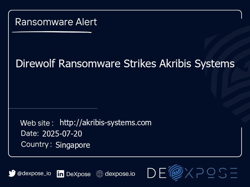 Direwolf Ransomware Strikes Akribis Systems