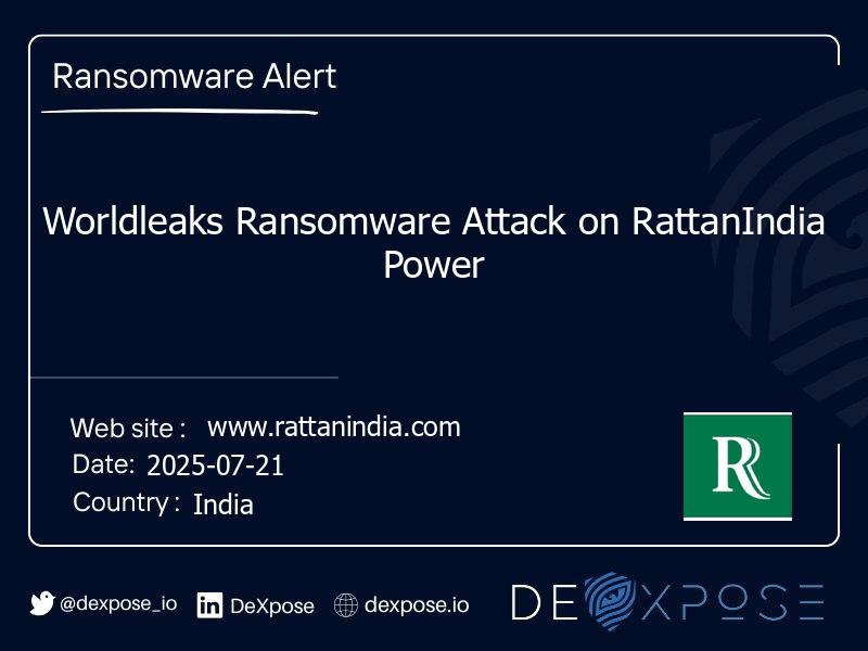 Worldleaks Ransomware Attack on RattanIndia Power