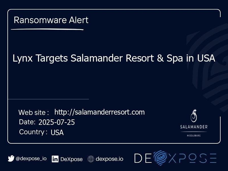Lynx Targets Salamander Resort & Spa in USA