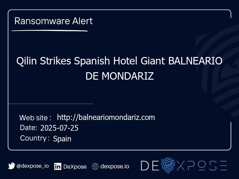 Qilin Strikes Spanish Hotel Giant BALNEARIO DE MONDARIZ
