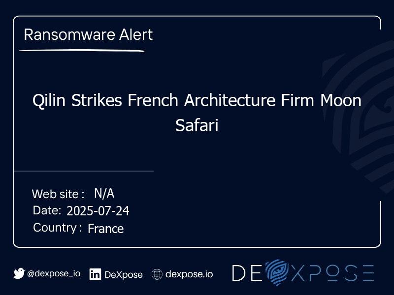 Qilin Strikes French Architecture Firm Moon Safari