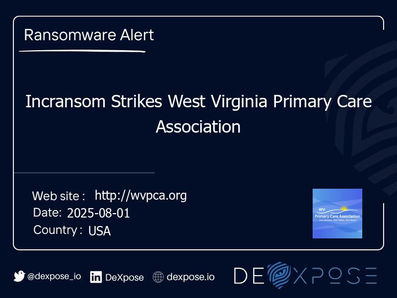 Incransom Strikes West Virginia Primary Care Association