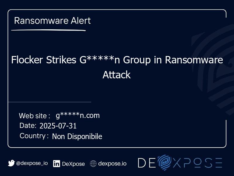 Flocker Strikes G*****n Group in Ransomware Attack