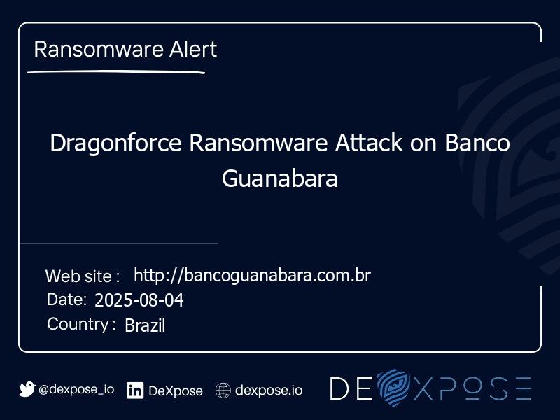 Dragonforce Ransomware Attack on Banco Guanabara