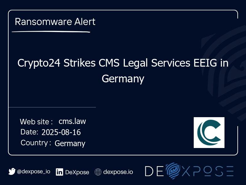 Crypto24 Strikes CMS Legal Services EEIG in Germany