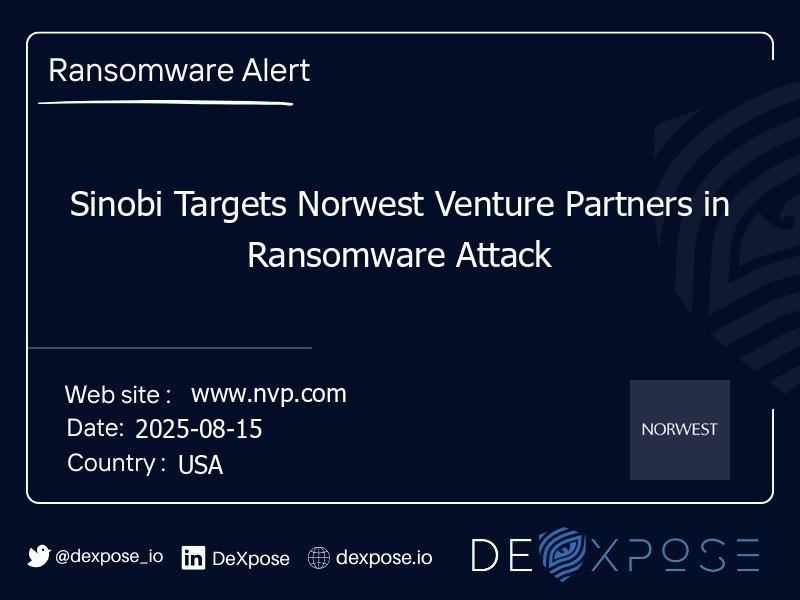 Sinobi Targets Norwest Venture Partners in Ransomware Attack