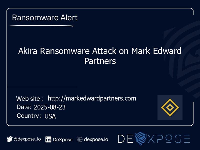 Akira Ransomware Attack on Mark Edward Partners