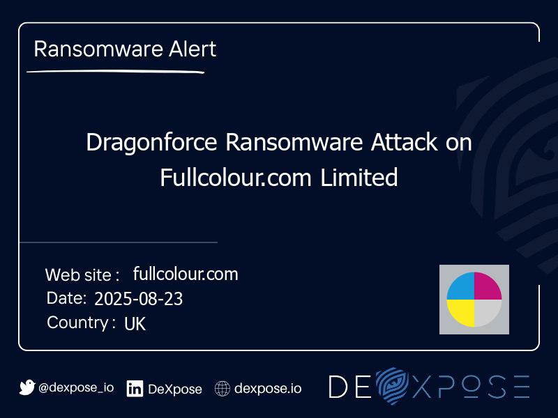 Dragonforce Ransomware Attack on Fullcolour.com Limited