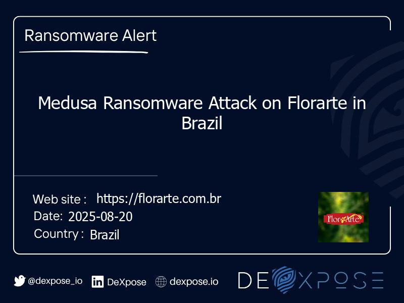 Medusa Ransomware Attack on Florarte in Brazil