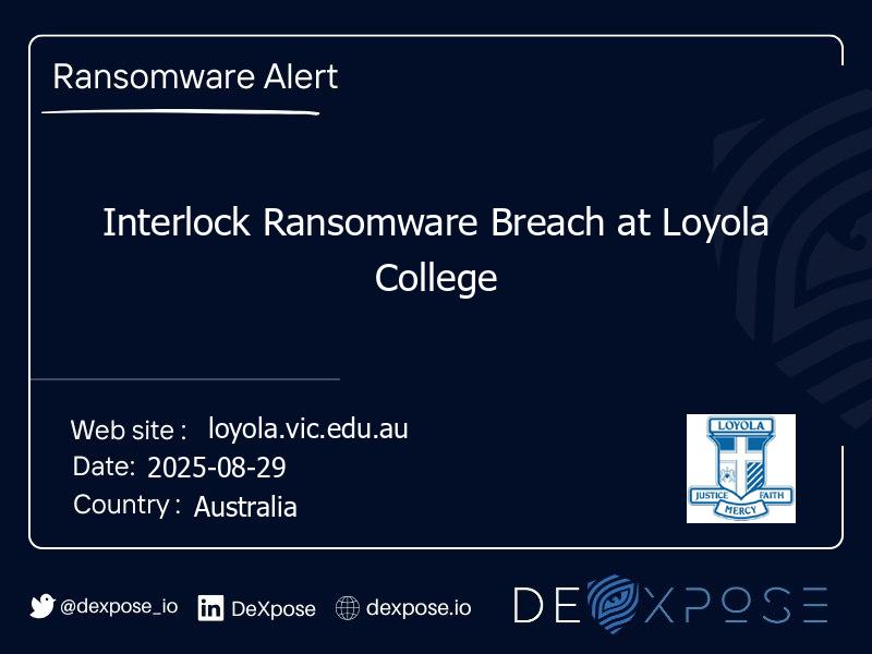 Interlock Ransomware Breach at Loyola College