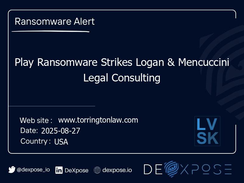 Play Ransomware Strikes Logan & Mencuccini Legal Consulting