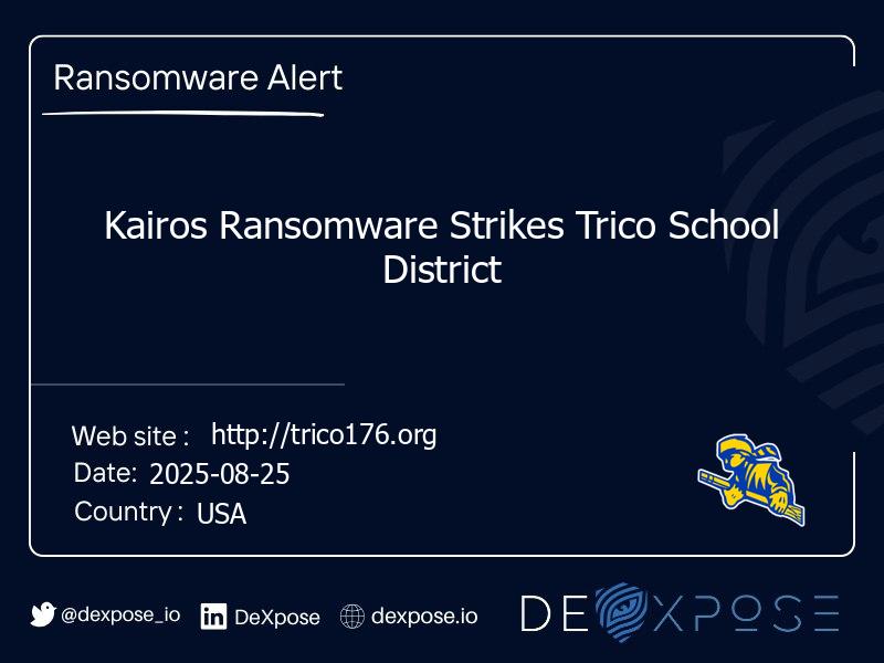 Kairos Ransomware Strikes Trico School District