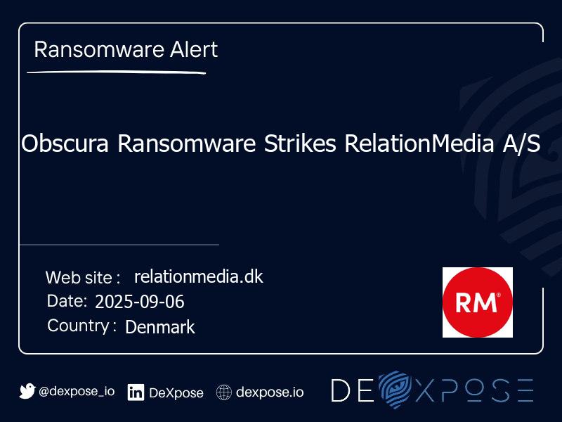 Obscura Ransomware Strikes RelationMedia A/S