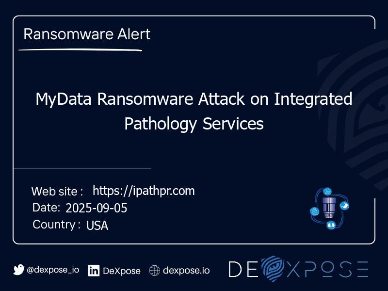 MyData Ransomware Attack on Integrated Pathology Services