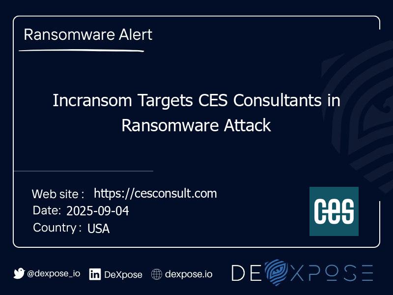 Incransom Targets CES Consultants in Ransomware Attack