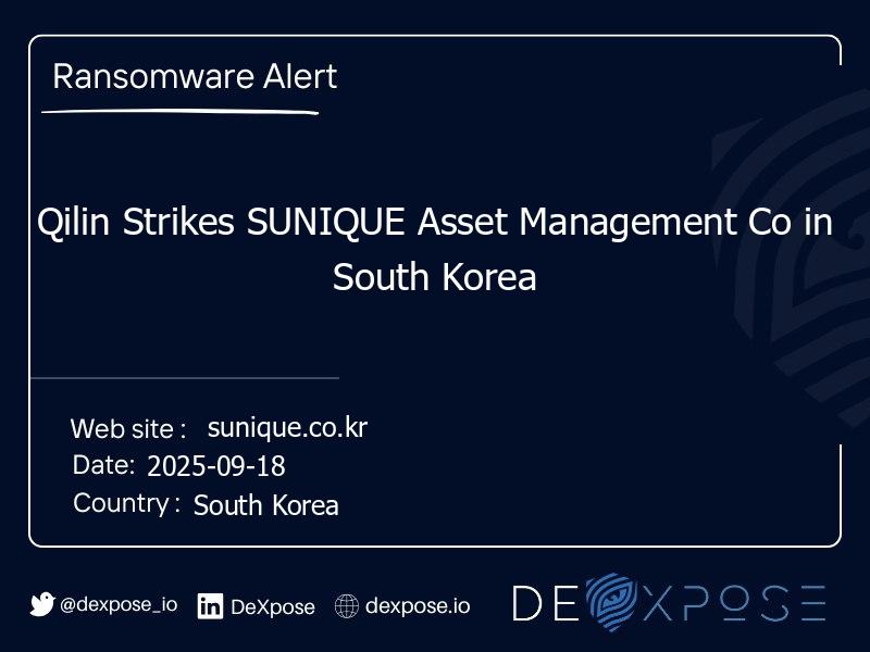 Qilin Strikes SUNIQUE Asset Management Co in South Korea