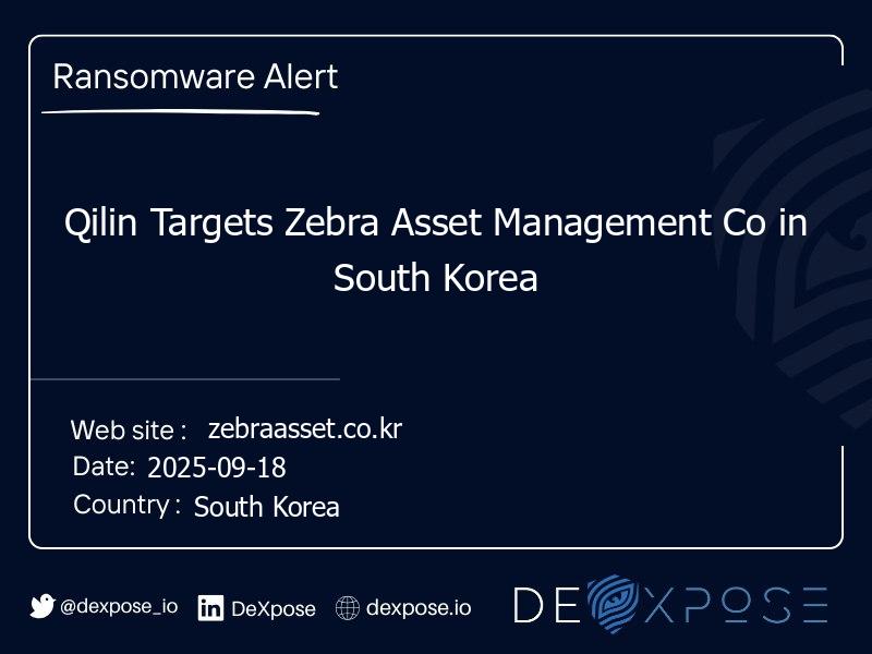 Qilin Targets Zebra Asset Management Co in South Korea
