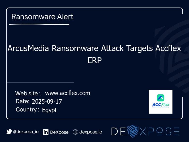 ArcusMedia Ransomware Attack Targets Accflex ERP