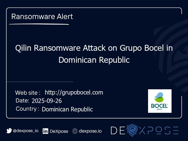 Qilin Ransomware Attack on Grupo Bocel in Dominican Republic