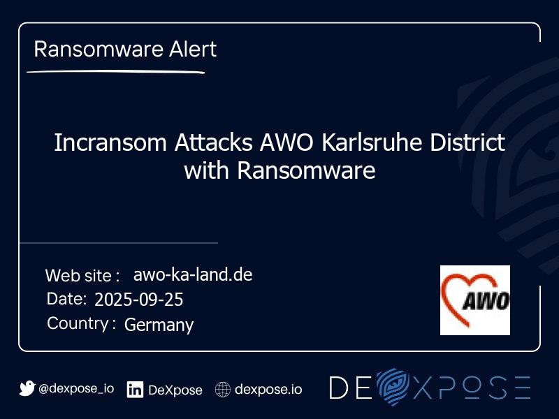 Incransom Attacks AWO Karlsruhe District with Ransomware