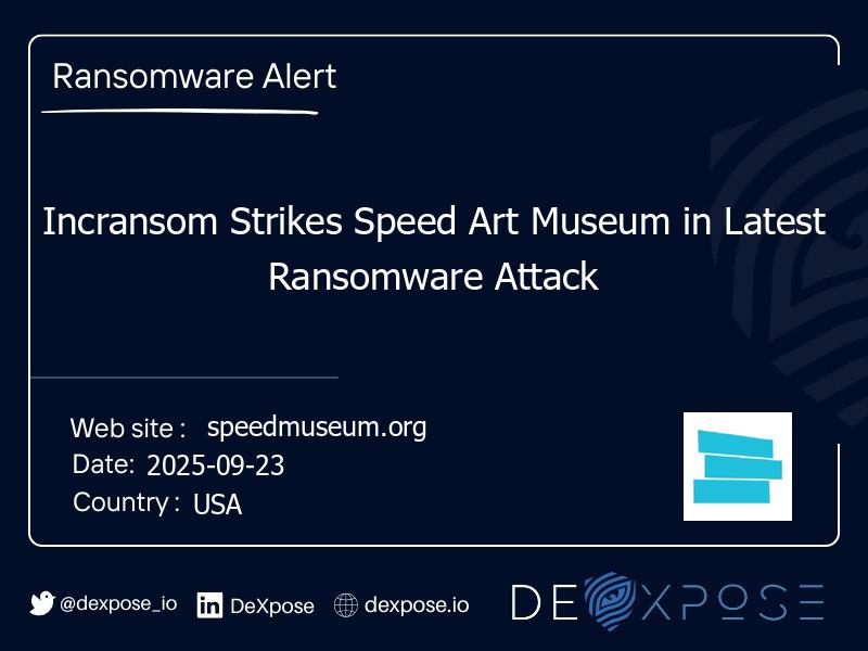 Incransom Strikes Speed Art Museum in Latest Ransomware Attack