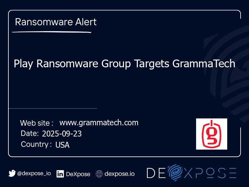 Play Ransomware Group Targets GrammaTech