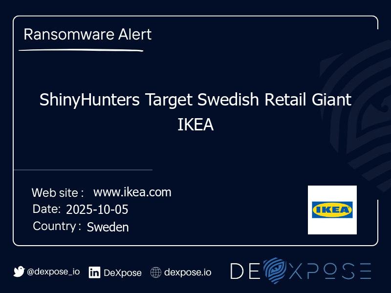 ShinyHunters Target Swedish Retail Giant IKEA