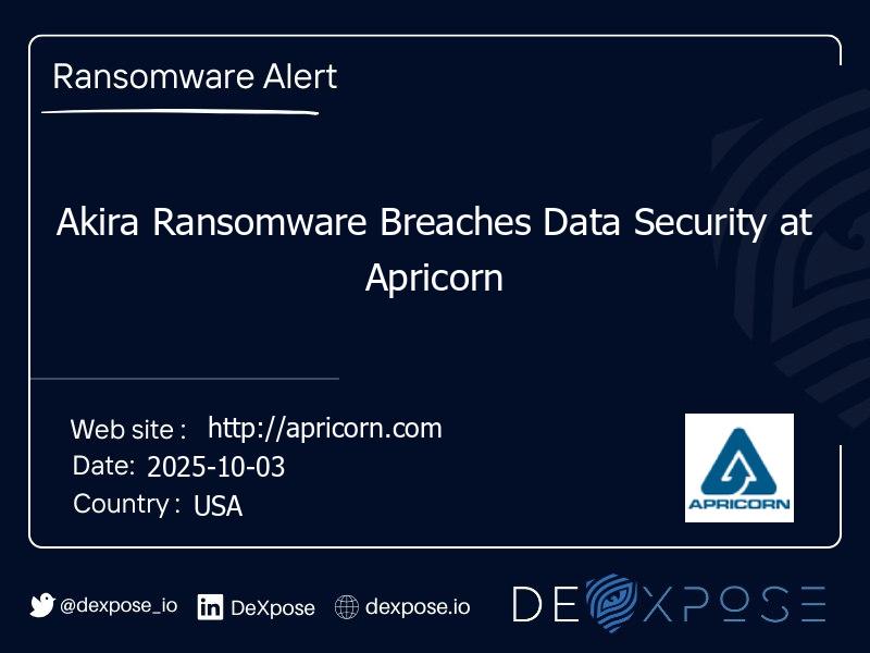 Akira Ransomware Breaches Data Security at Apricorn