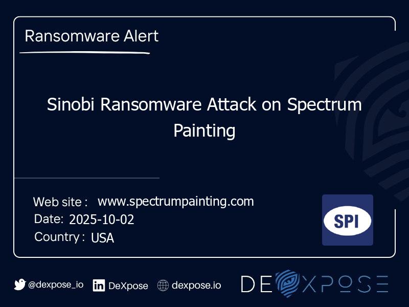 Sinobi Ransomware Attack on Spectrum Painting