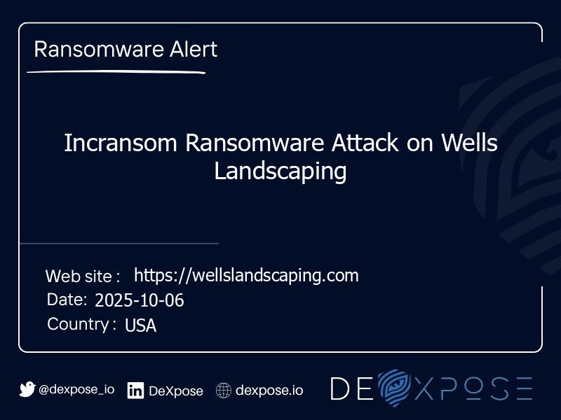 Incransom Ransomware Attack on Wells Landscaping