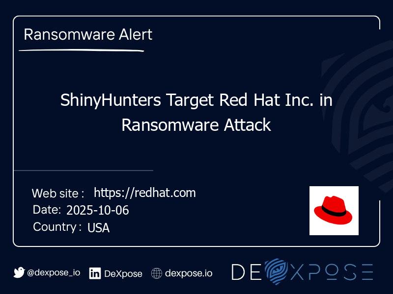 ShinyHunters Target Red Hat Inc. in Ransomware Attack
