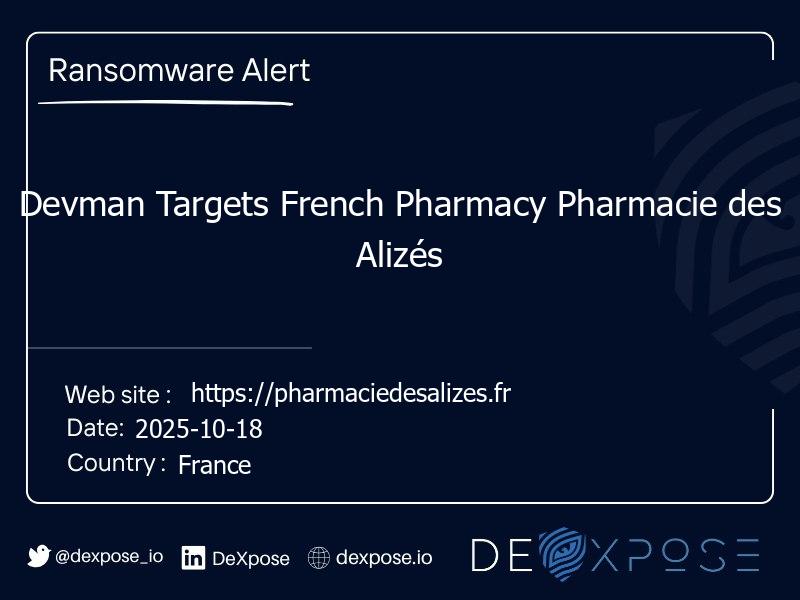 Devman Targets French Pharmacy Pharmacie des Alizés