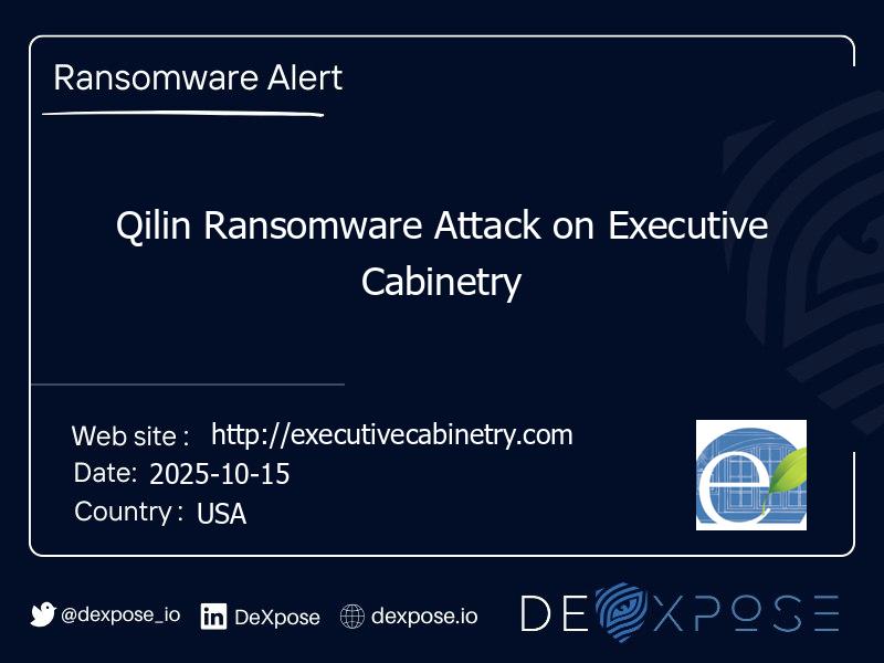Qilin Ransomware Attack on Executive Cabinetry
