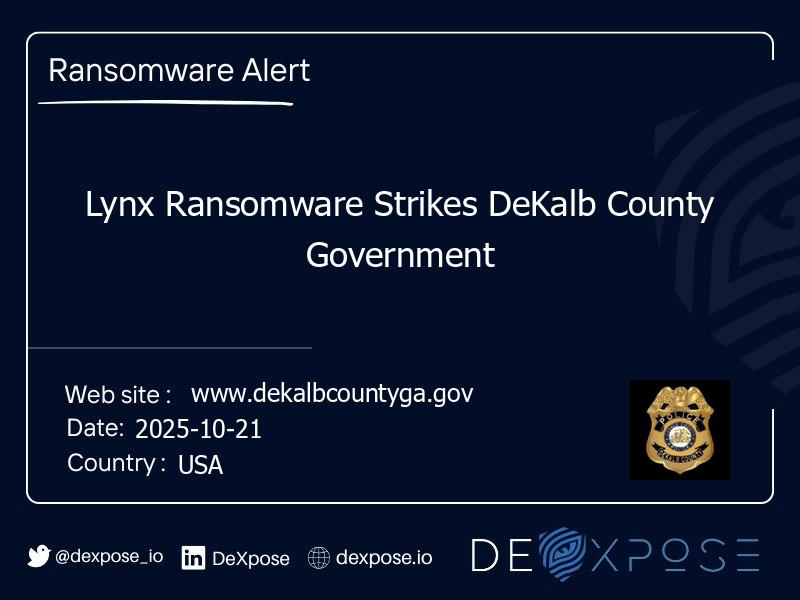 Lynx Ransomware Strikes DeKalb County Government