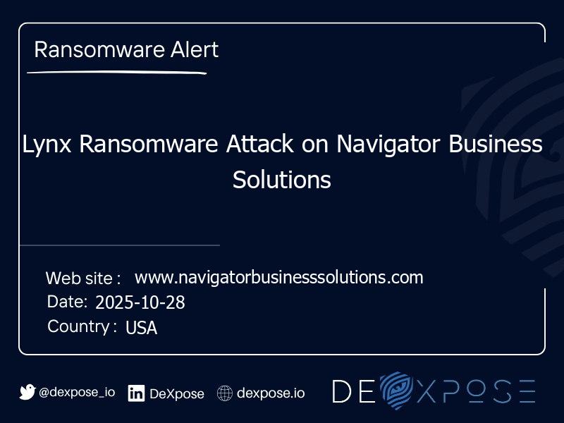 Lynx Ransomware Attack on Navigator Business Solutions
