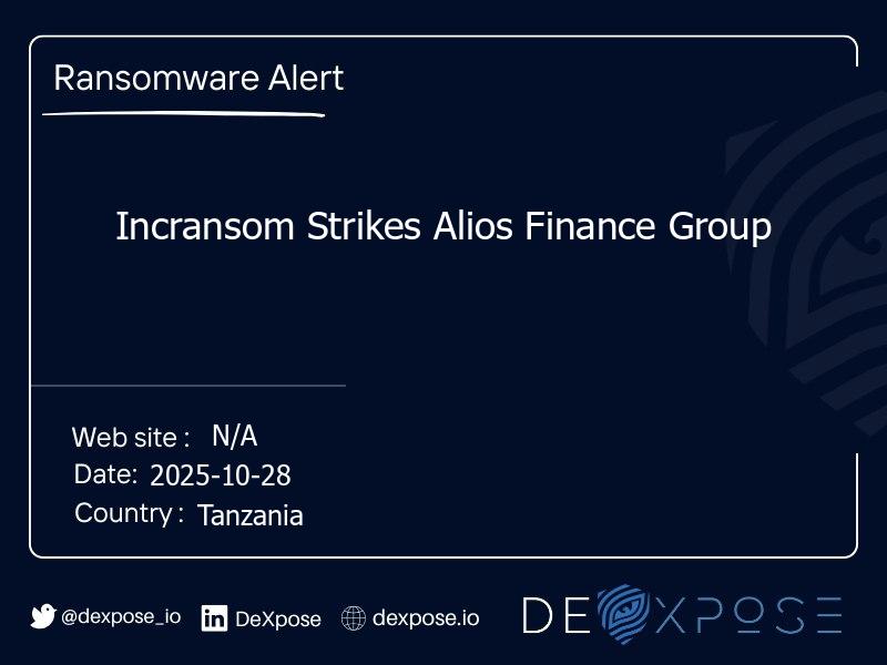 Incransom Strikes Alios Finance Group