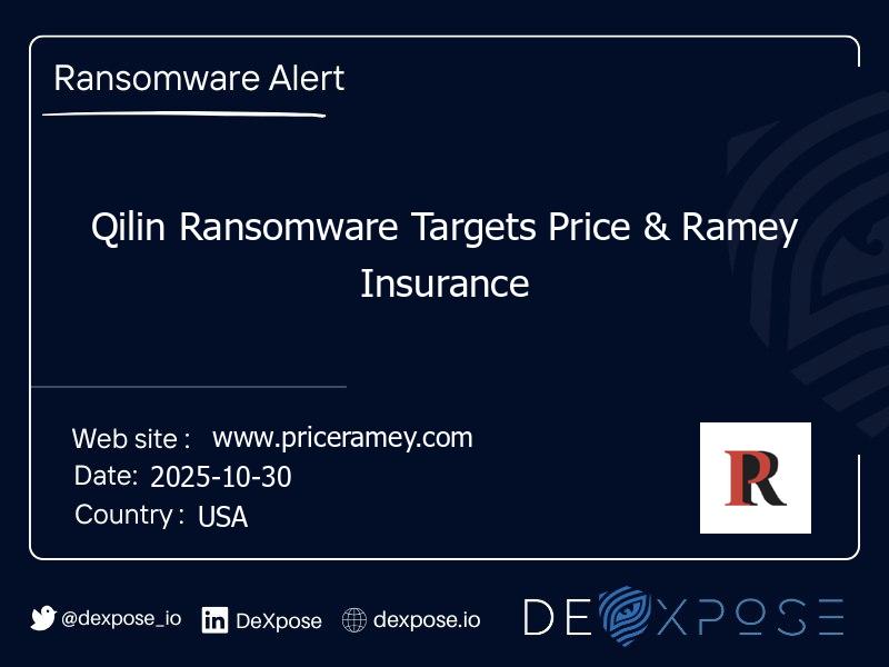 Qilin Ransomware Targets Price & Ramey Insurance