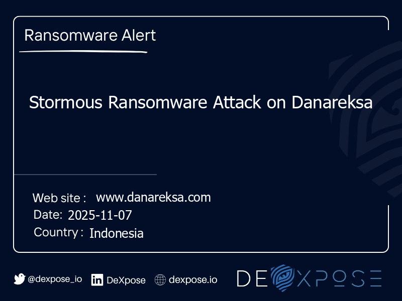 Stormous Ransomware Attack on Danareksa