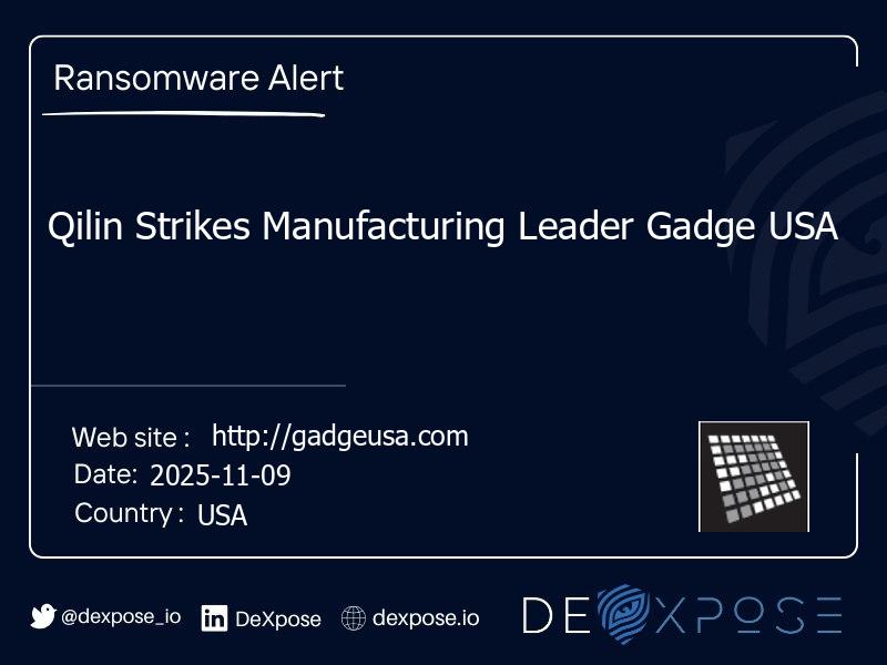 Qilin Strikes Manufacturing Leader Gadge USA