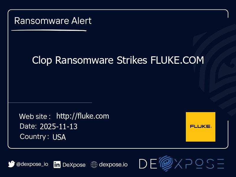 Clop Ransomware Strikes FLUKE.COM
