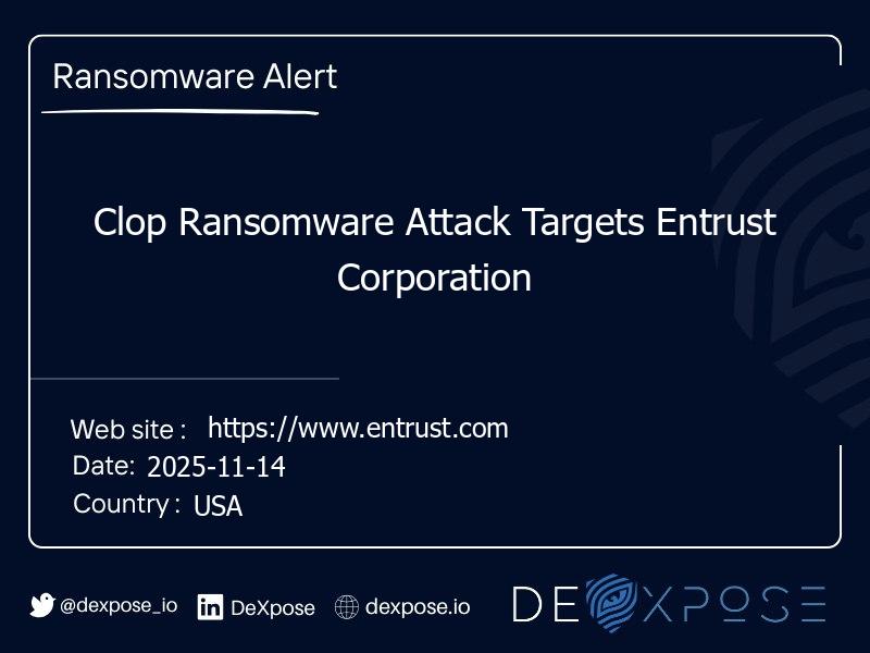 Clop Ransomware Attack Targets Entrust Corporation