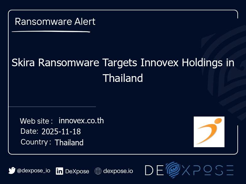 Skira Ransomware Targets Innovex Holdings in Thailand