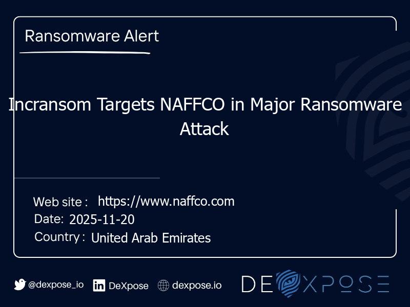 Incransom Targets NAFFCO in Major Ransomware Attack