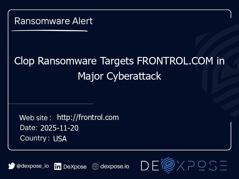 Clop Ransomware Targets FRONTROL.COM in Major Cyberattack