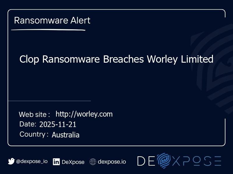 Clop Ransomware Breaches Worley Limited