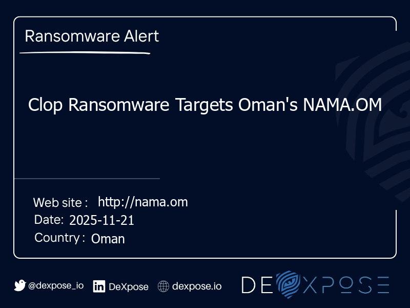 Clop Ransomware Targets Oman's NAMA.OM